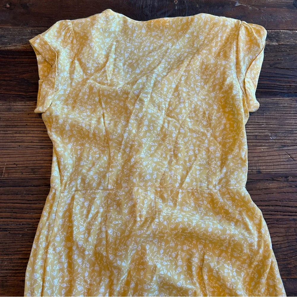 Skylar + Madison | Yellow Floral Maxi Dress M - Picture 8 of 11